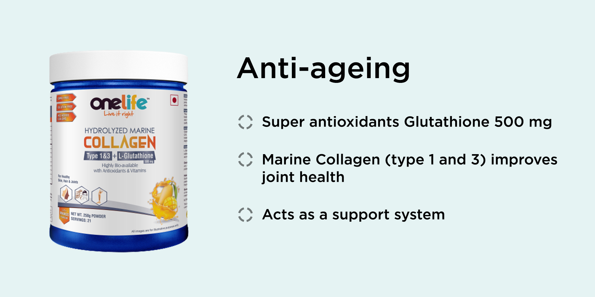 Onelife BCAA – Green Apple (250 Gram) - 0