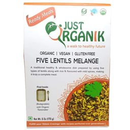 Just Organik Ready Meals - Five Lentils Melange (170 gm) 