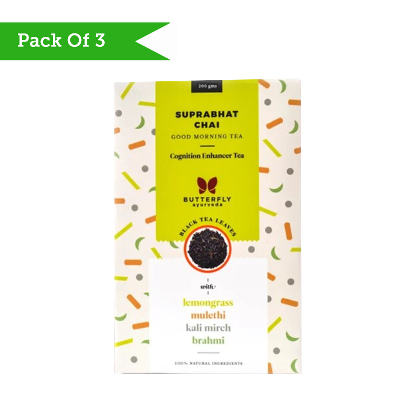 Suprabhat Chai(100 gms) - Lemongrass Black Tea - Pack of 3