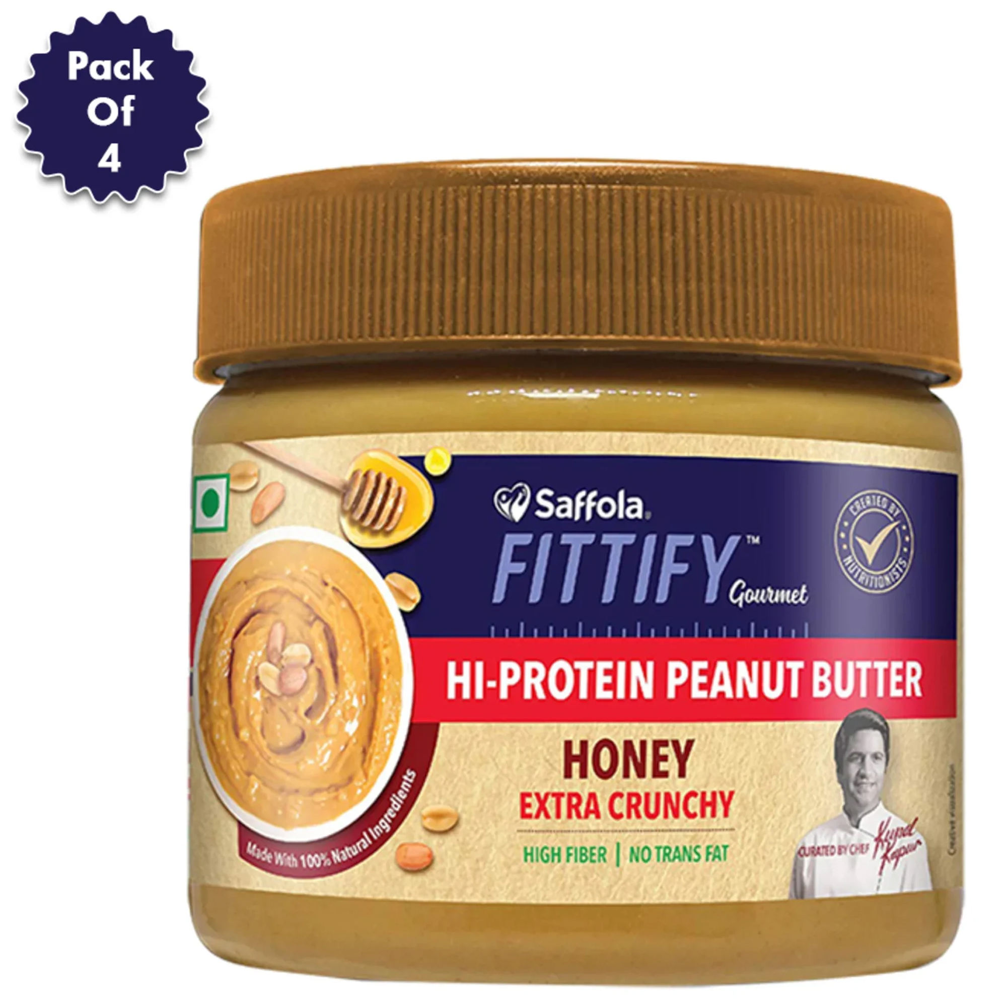 Peanut Butter Honey Crunchy(250gms) - Pack of 4
