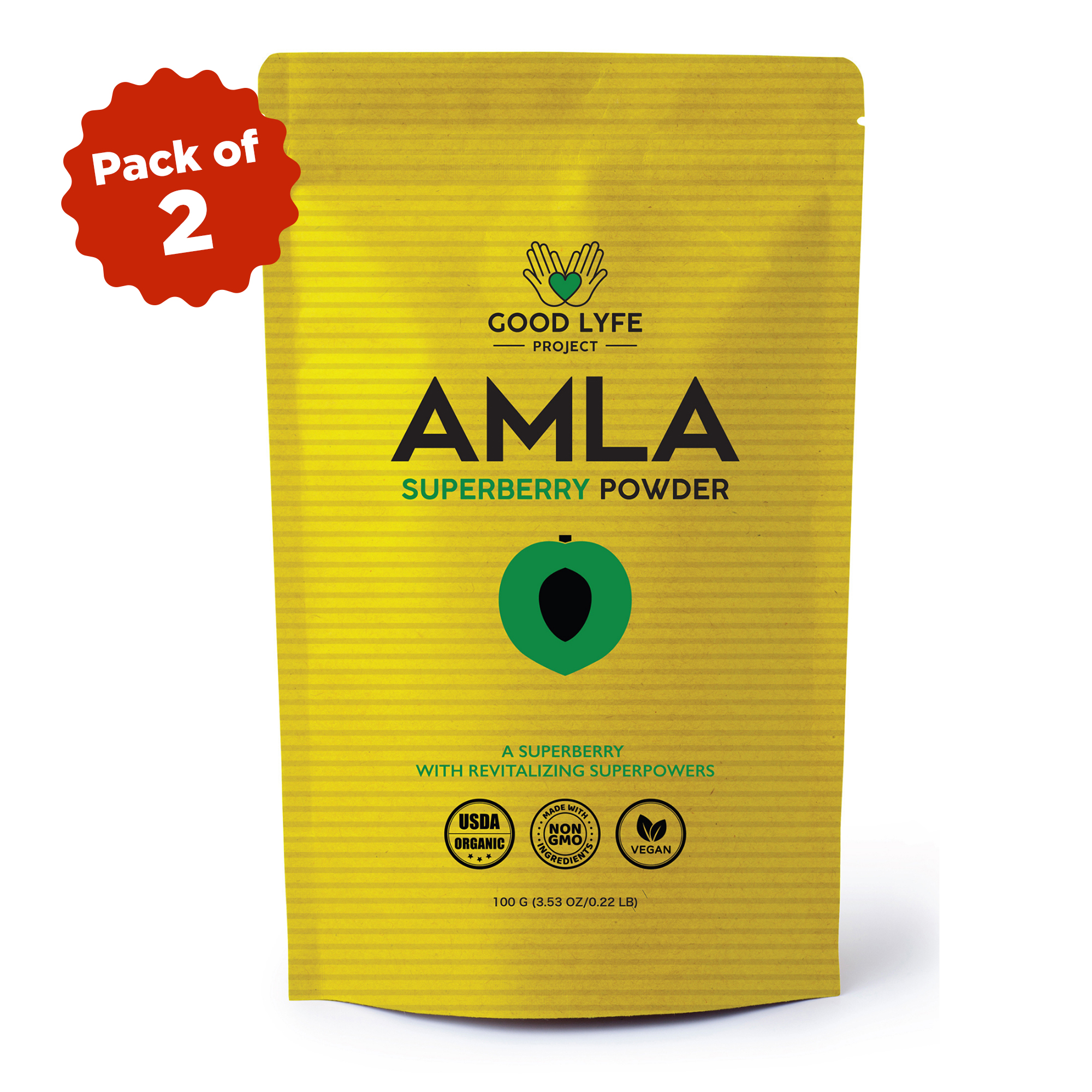 Amla Superberry Powder (Vegan & Gluten Free) 200g Pack of 2