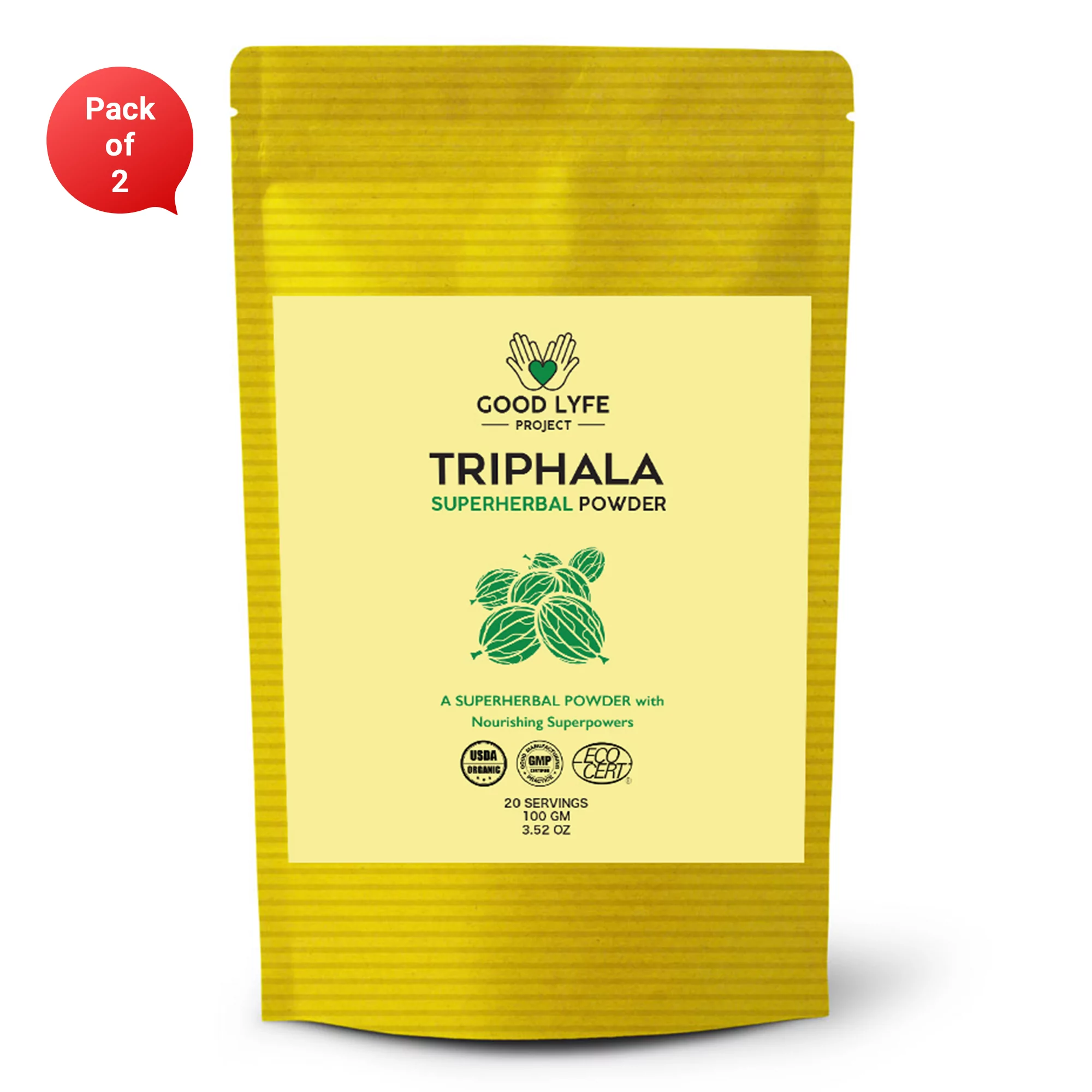 Good Lyfe Triphala Superherbal Powder 200g Pack of 2