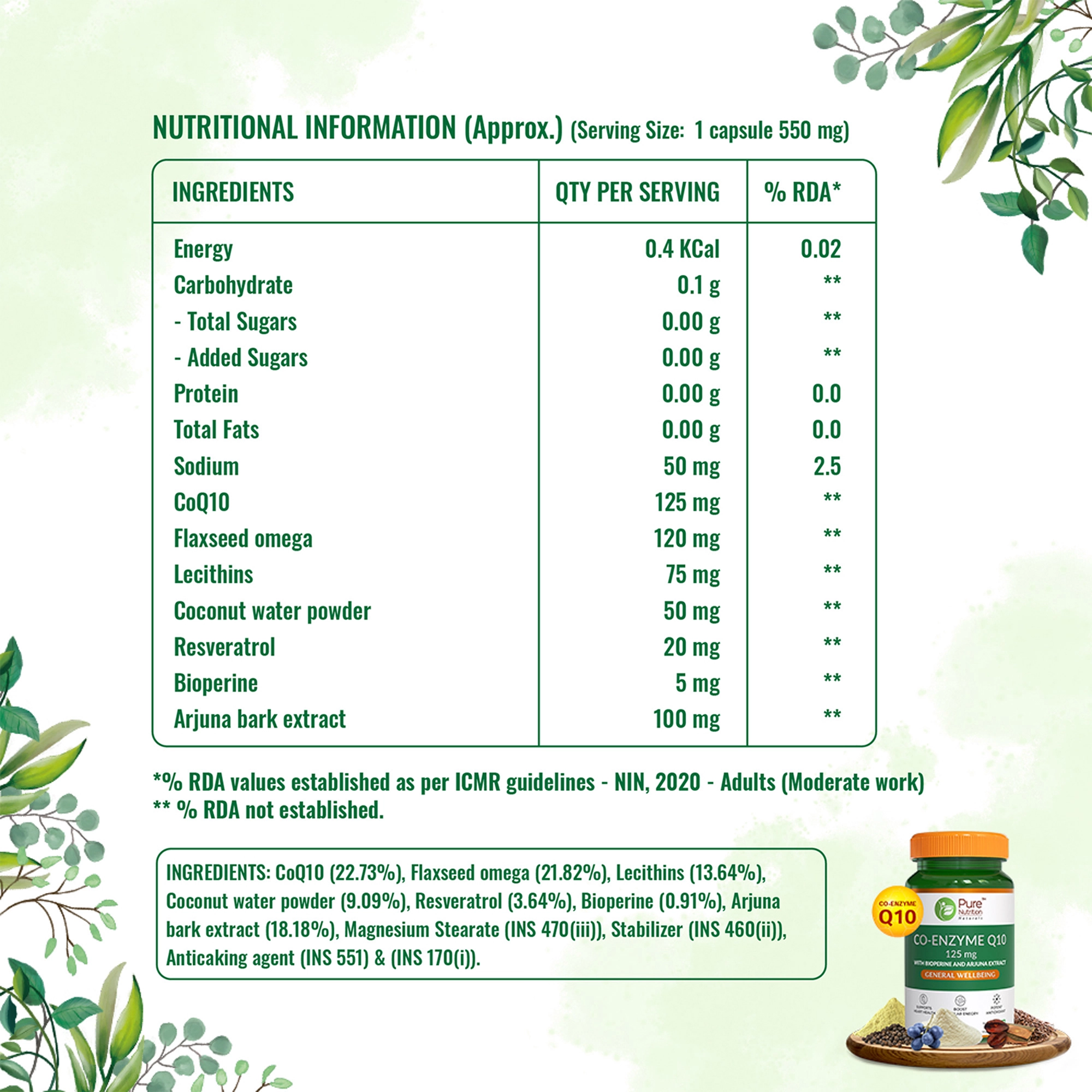 Onelife BCAA – Green Apple (250 Gram) - 0