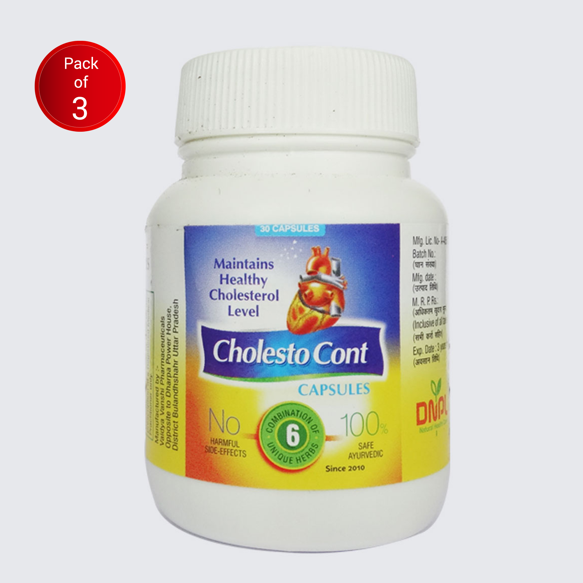 DNPL Cholesto Count 30 Capsules Pack of 3