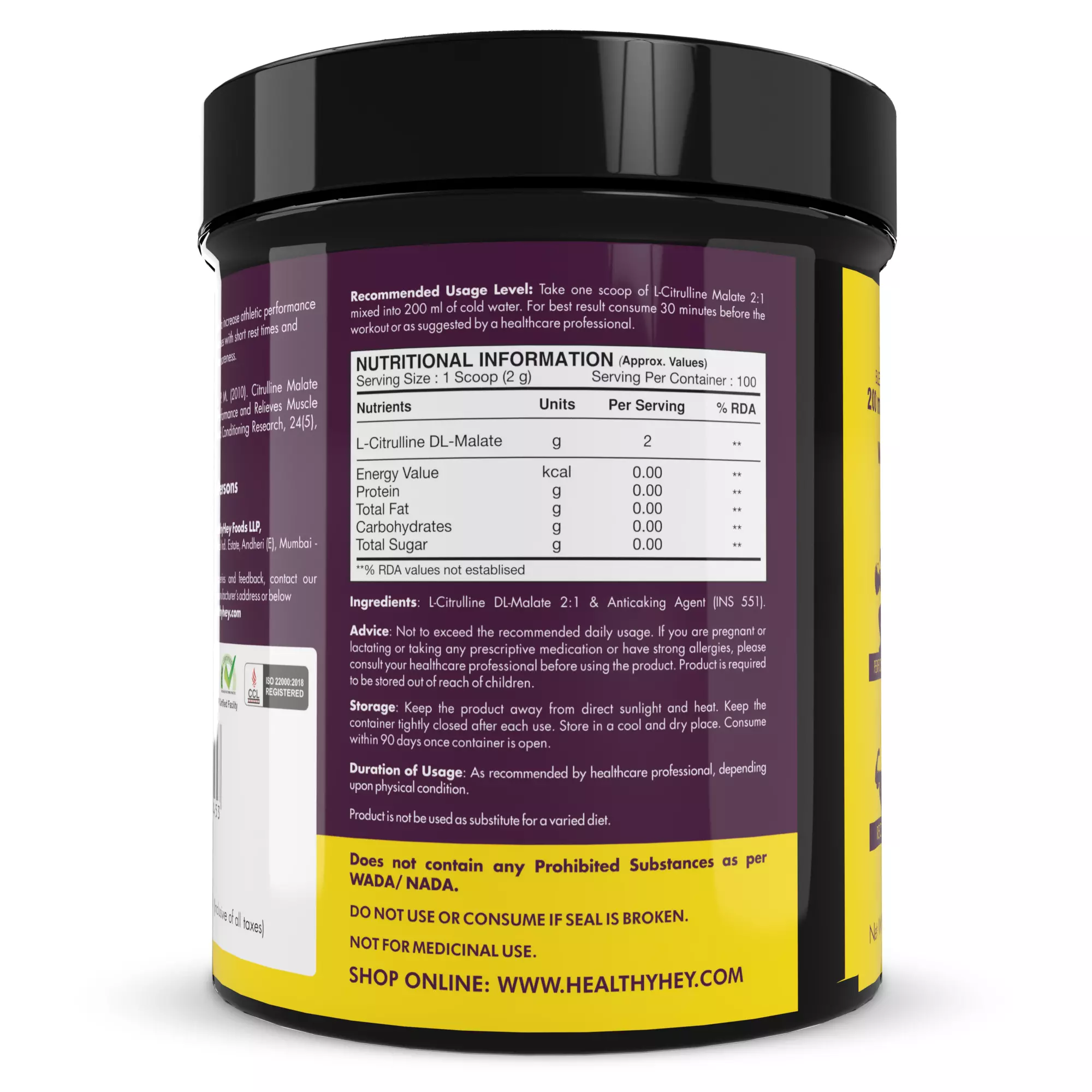 Onelife BCAA – Green Apple (250 Gram) - 0