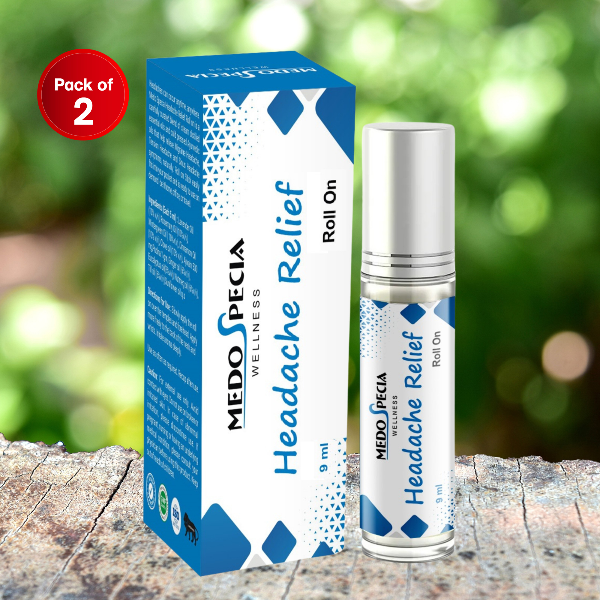 Medo Specia Headache Relief Roll On 10ml Pack of 2