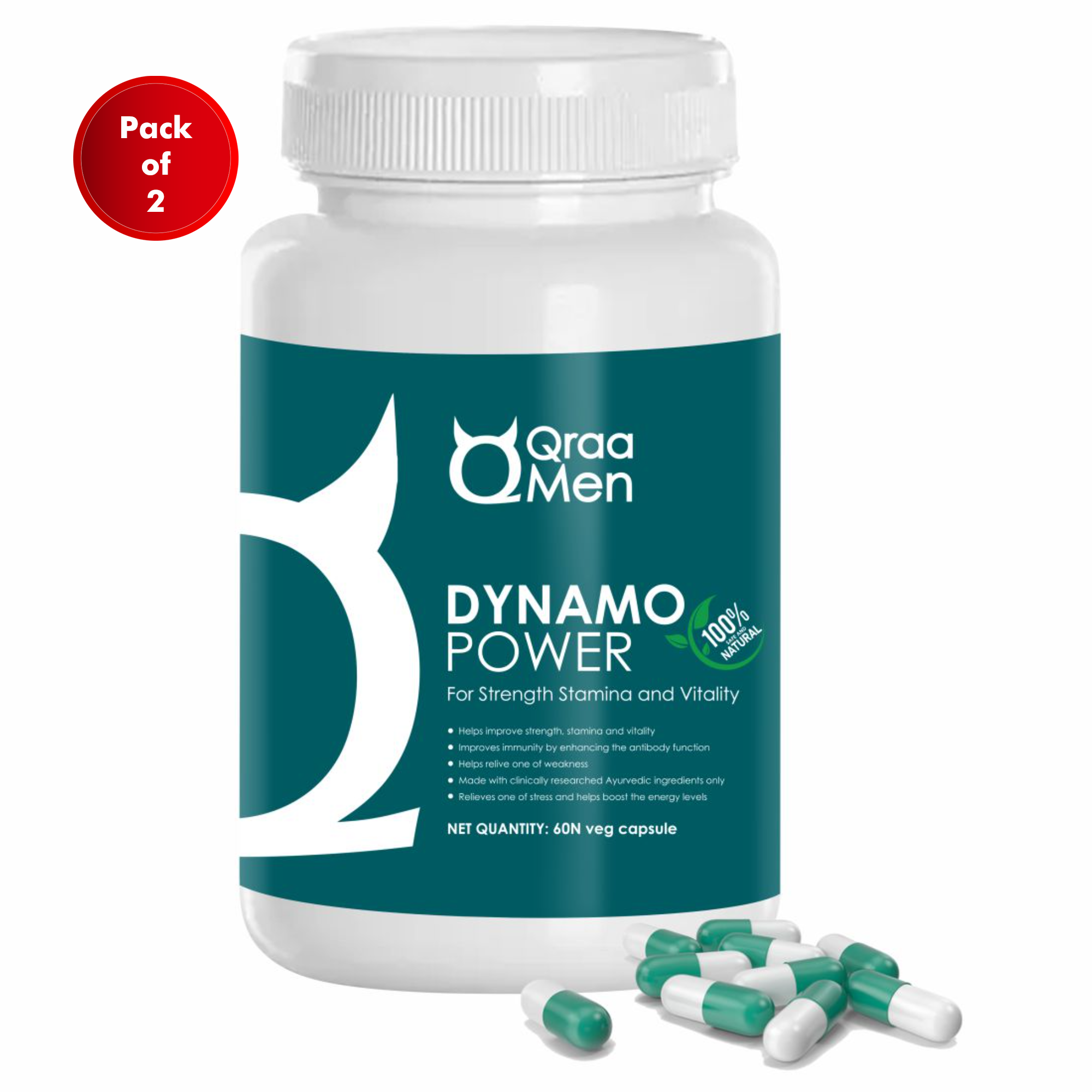Qraa Men Dynamo Power 30 Capsules Pack of 2