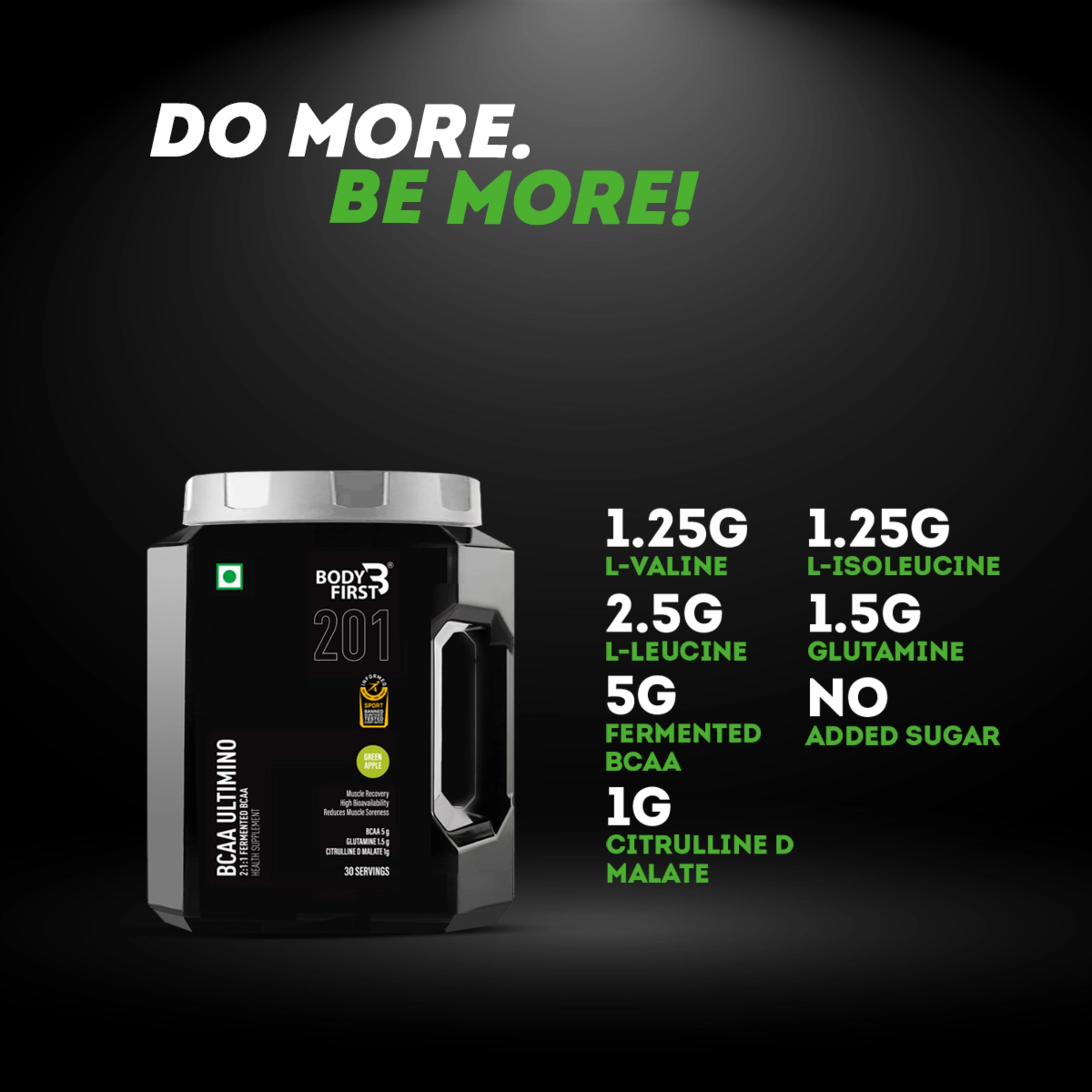 Onelife BCAA – Green Apple (250 Gram) - 0