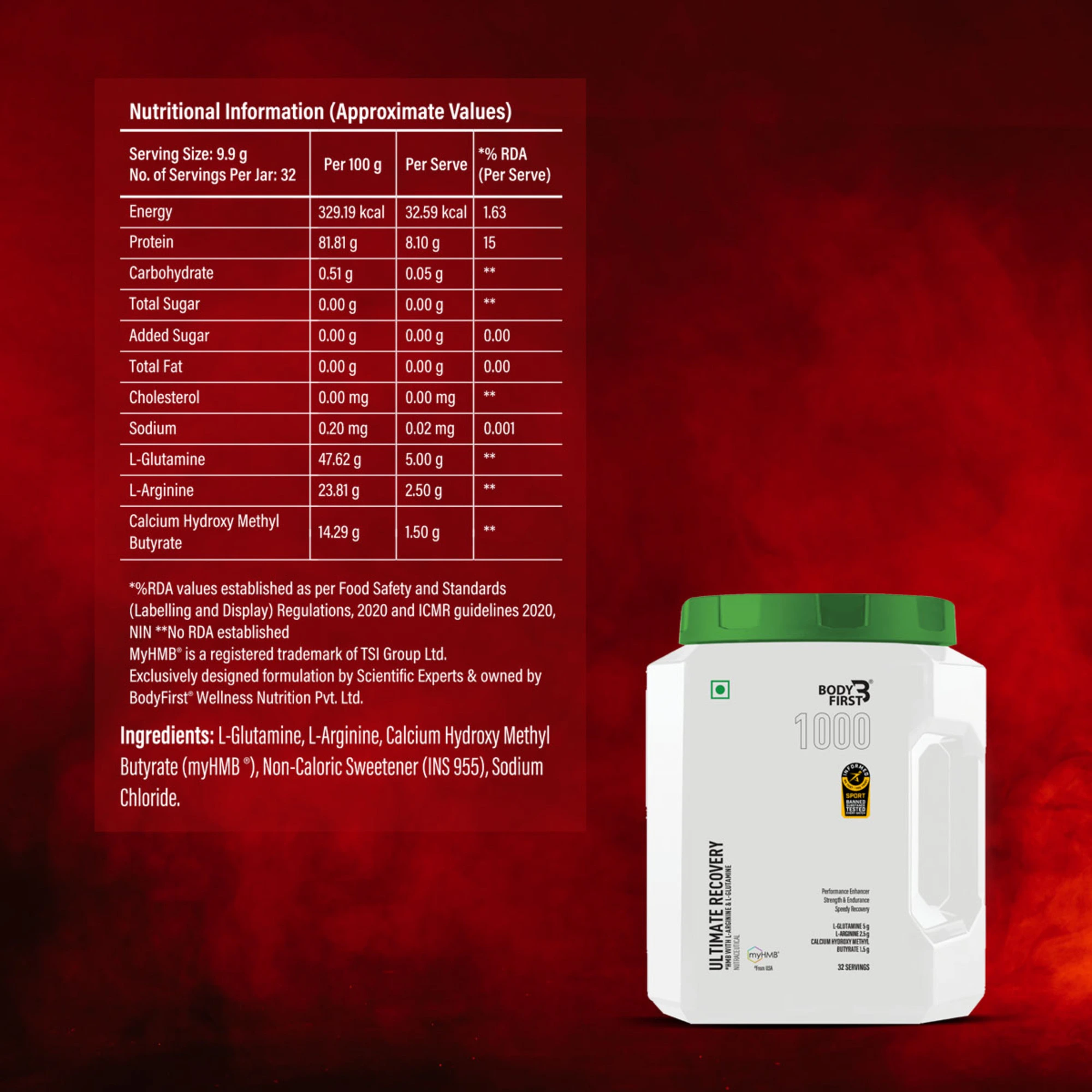 Onelife BCAA – Green Apple (250 Gram) - 0