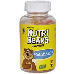 NutriBears Calcium + Vitamin D Gummies for Kids 30 Gummies