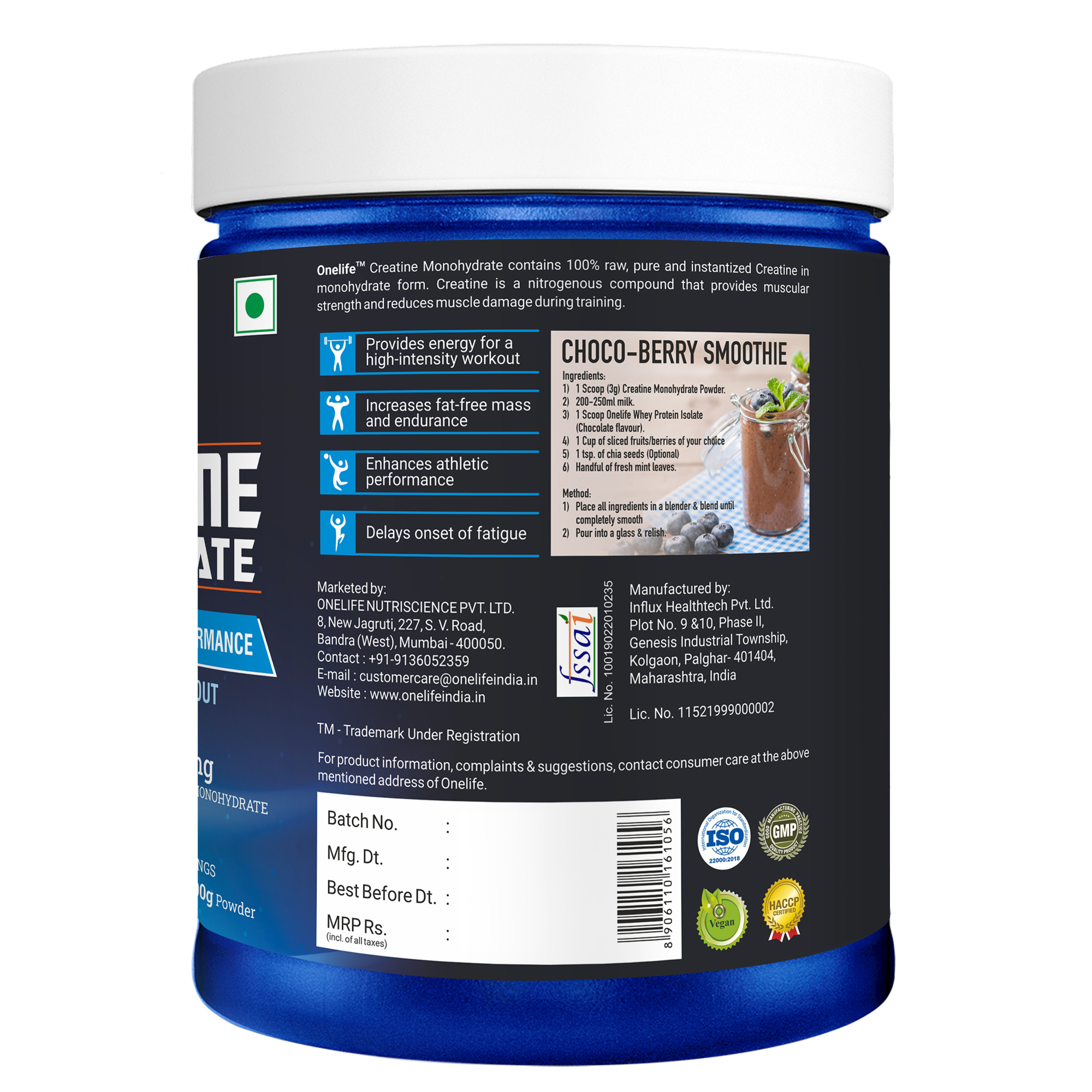 Onelife BCAA – Green Apple (250 Gram) - 0