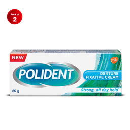 Polident Denture Fixative Cream 20g Pack of 2