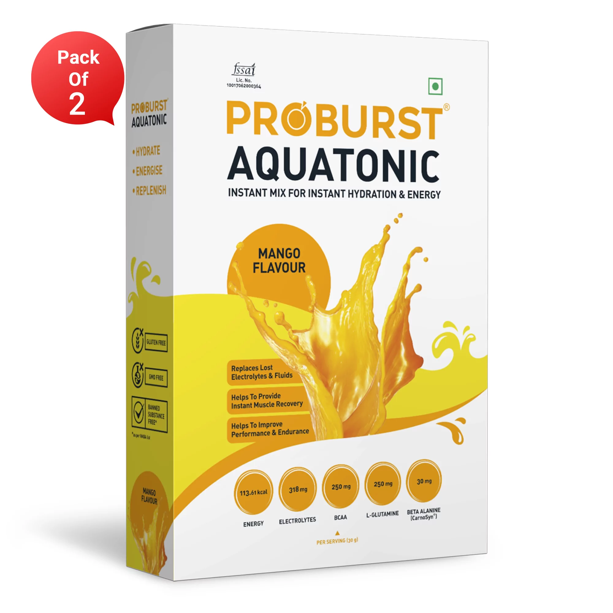 Proburst Aquatonic Mango 1kg Pack of 2
