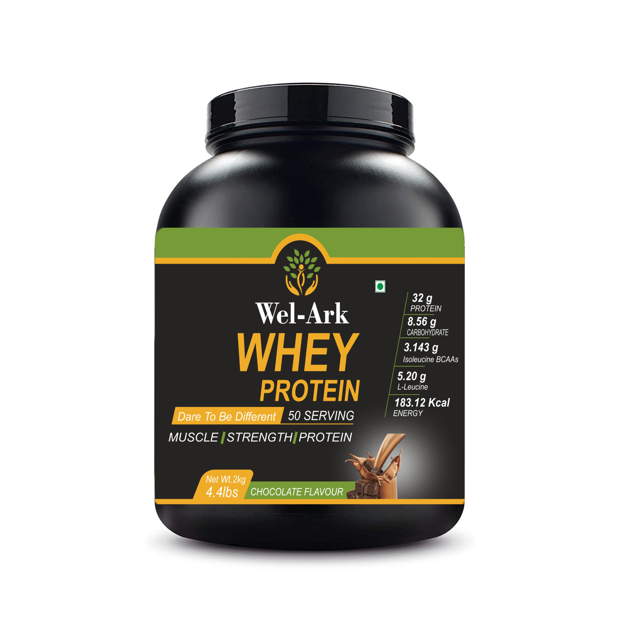 Wel-Ark Whey Protein Concentrate Powder (Chocolate Flavour) 2kg