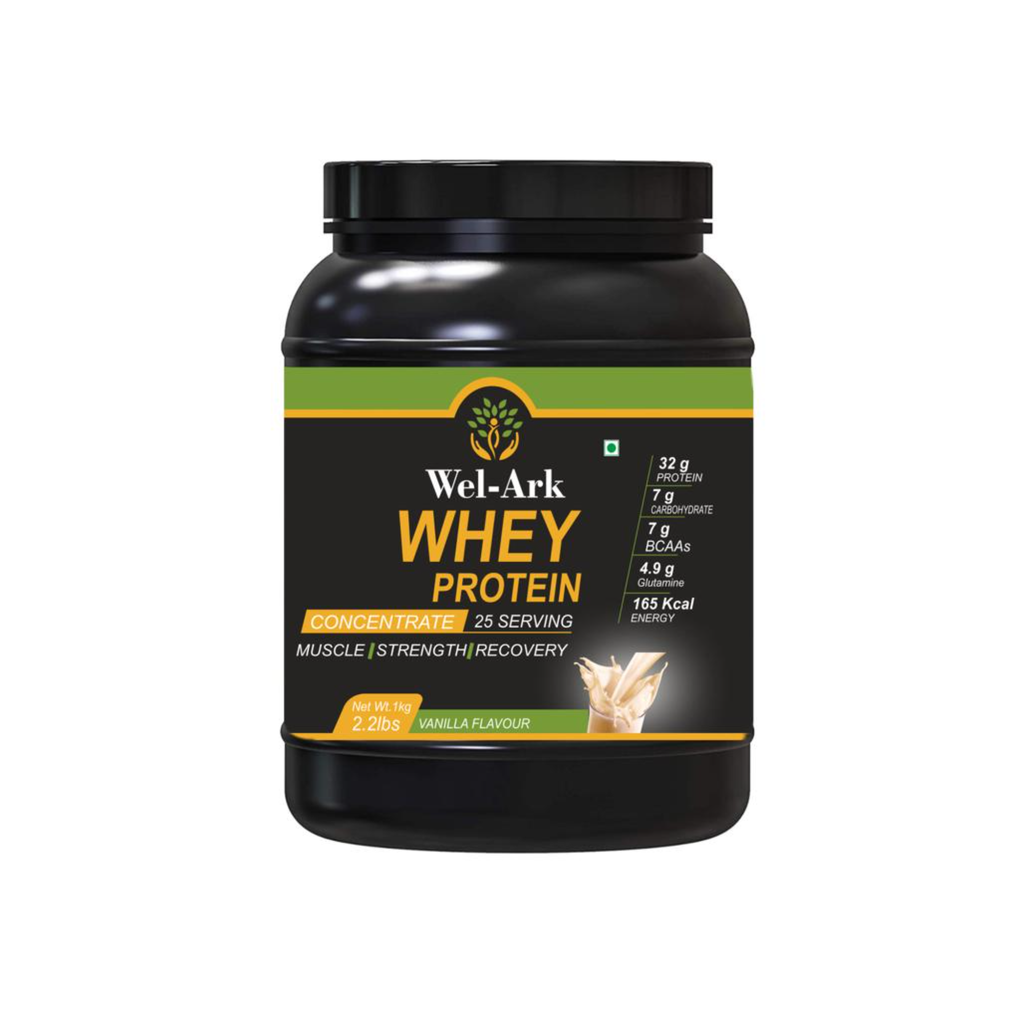 Wel-Ark Whey Protein Concentrate Powder (Vanilla Flavour) 1kg