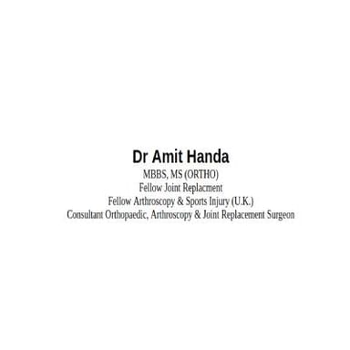Dr Handa Orthopaedic Clinic