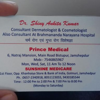 Dr.Shiny Ankita   Sunshine Medicare
