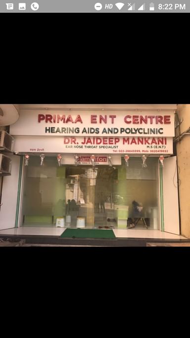 PRIMAA ENT CENTRE.... DR. JAIDEEP MANKANI