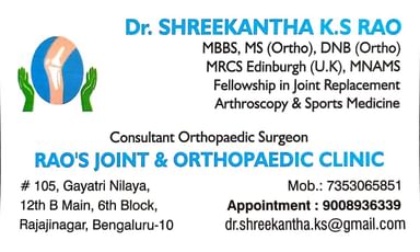 Rao's Joint and Orthopaedic Clinic