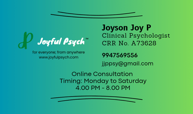 Joyson Clinical Psychologist