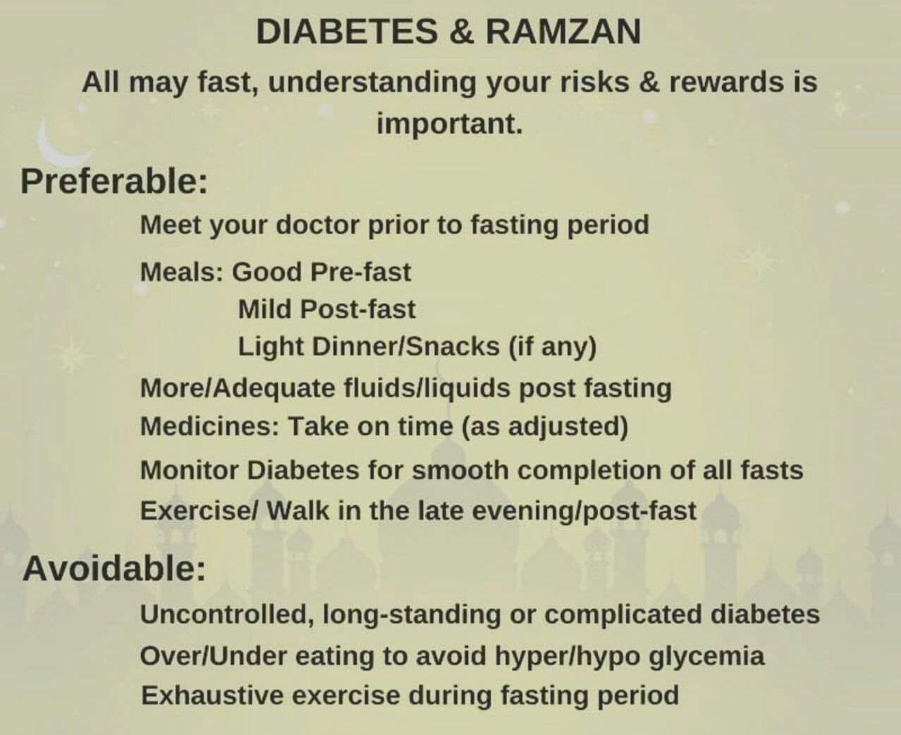 Diabetes And Ramadan!