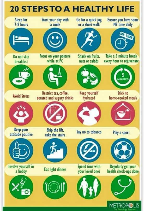 20 Steps to a Healthy Life
