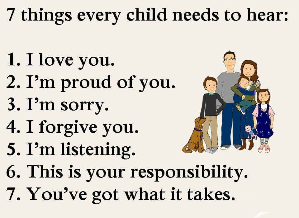 7 Things Every Child Needs to Hear
