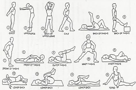 Poses for stretching exercise