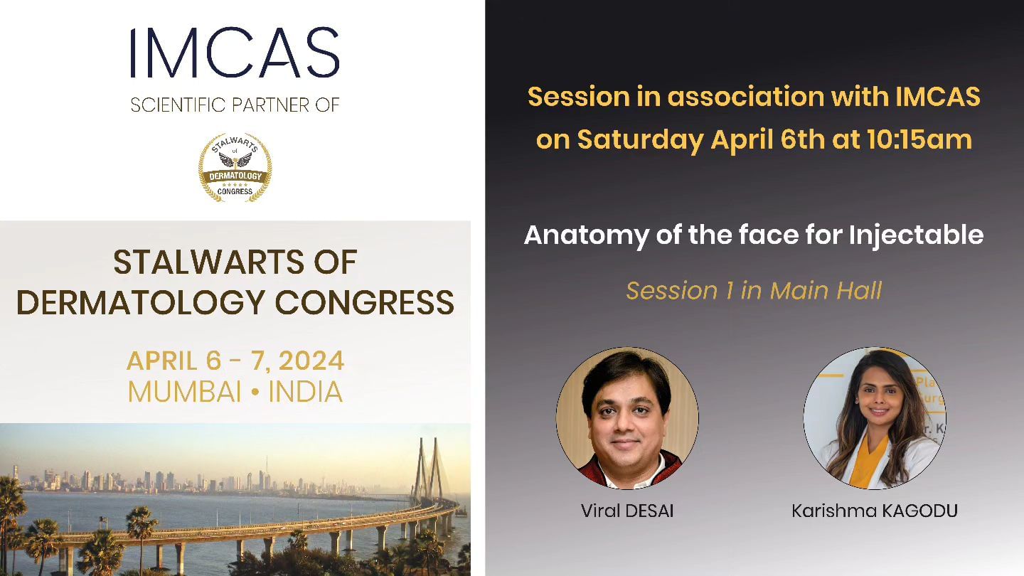 SODC starts on 6th April We have a wonderful scientific session lined up I am very excited about the Anatomy session at SODC in collaboration with IMCAS  To get a complete insight into anatomy for injectables, attend this session!!