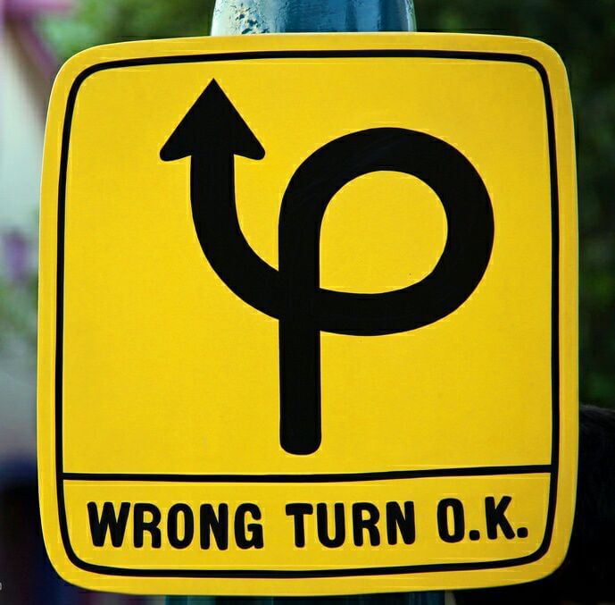 "Wrong turns are as important as right turns. More important, sometimes."