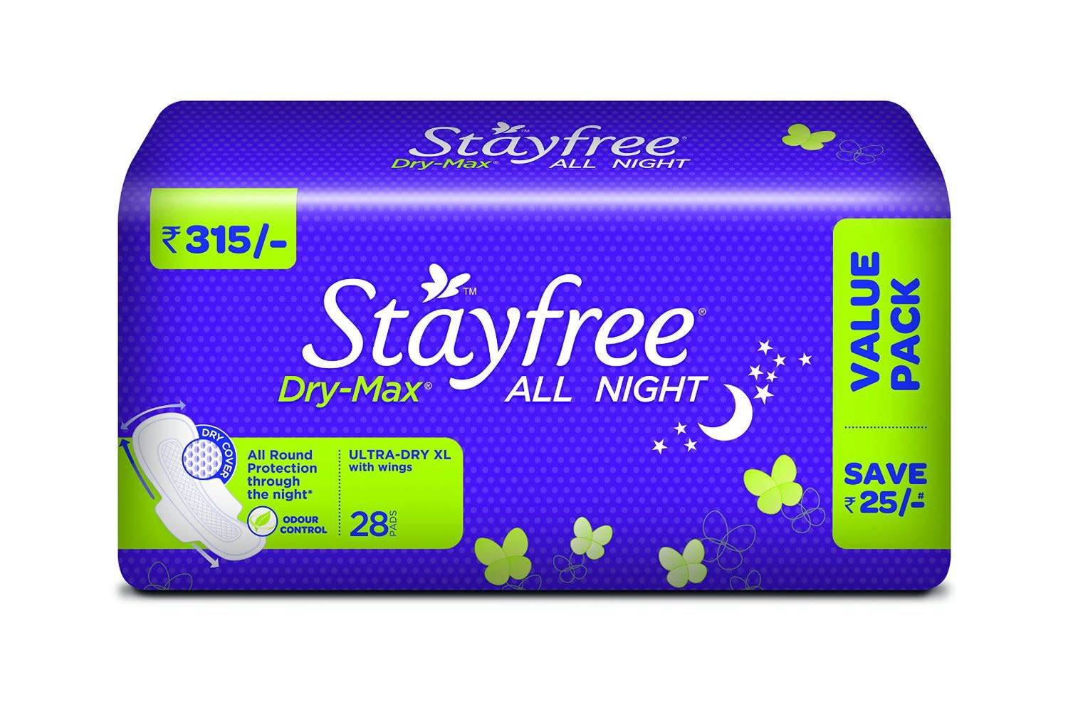 Stayfree. Dry Max. Stayfree secure Dry XL 7pc.