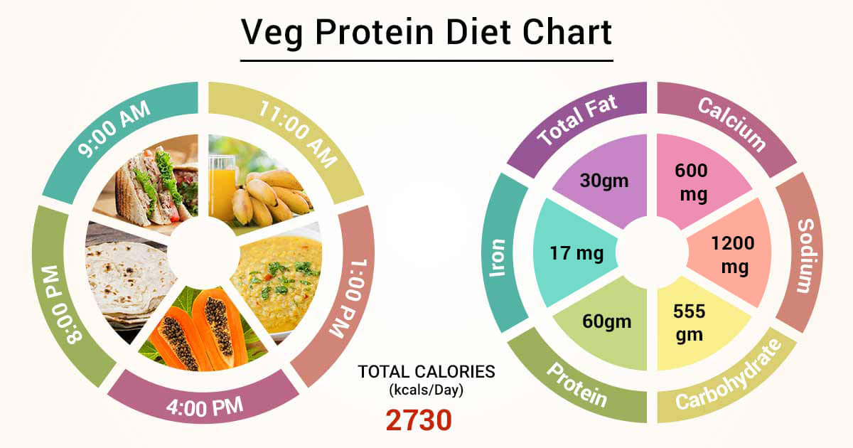 Diet Chart For veg protein Patient, Veg Protein Diet chart | Lybrate.
