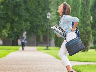 Read while walking. Holding Heavy Bags.