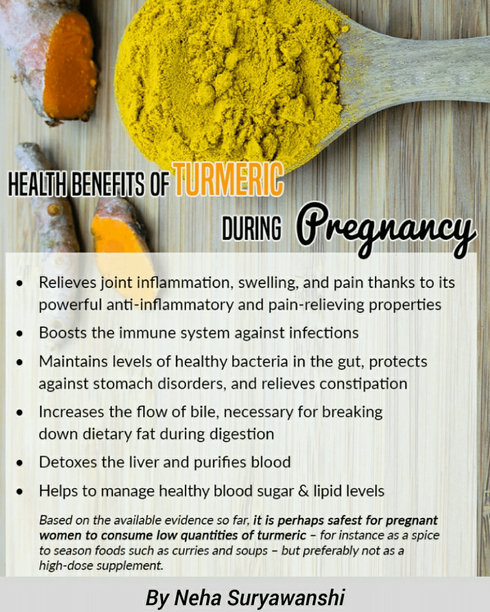 Benefits Of Using Turmeric In Pregnancy! By Dt. Neha Suryawanshi Lybrate