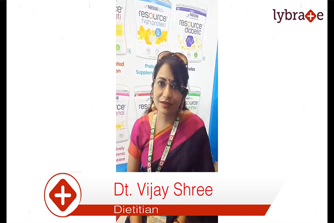 Dt. Vijay shree talks about 2 health tips & 1 healthy recipe made with nestle resource diabetic.