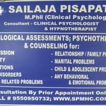Sailaja Pisapati, Licensed Clinical Psychologist & Hypnotherapist,, Hyderabad