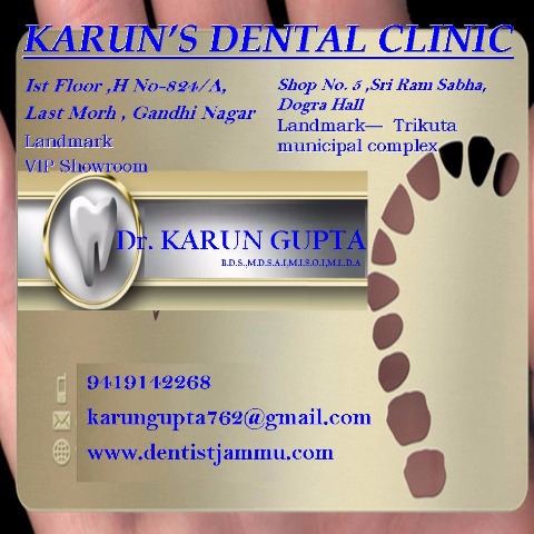 Dr.Karun Gupta - Dentist, Jammu