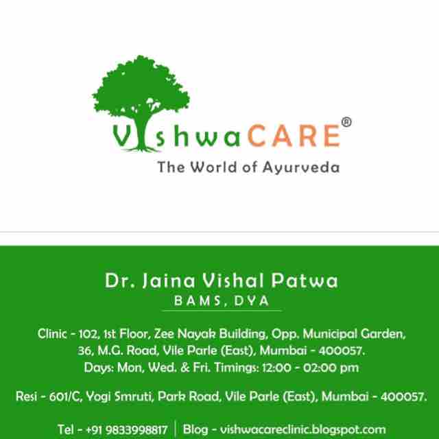 Dr. Jaina Vishal Patwa - Ayurvedic Doctor, Mumbai