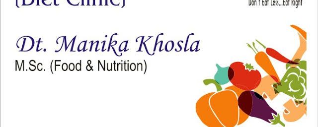 Dt.Manika Khosla - Dietitian/Nutritionist, Ludhiana