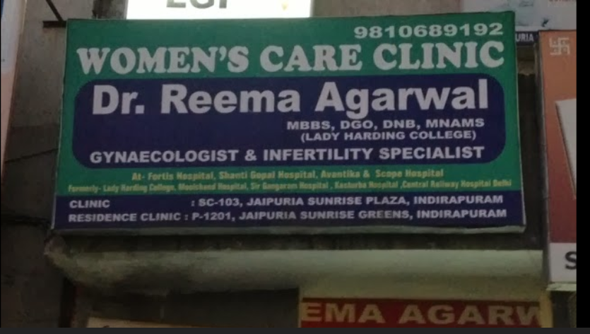 Women Care Clinic In Indirapuram Ghaziabad Book Appointment View Contact Number Feedbacks Address Dr Reema Agarwal Reema aggarwal is a gynecologist,obstetrician and infertility specialist in indirapuram, ghaziabad and has an experience of 22 years in these fields. women care clinic in indirapuram