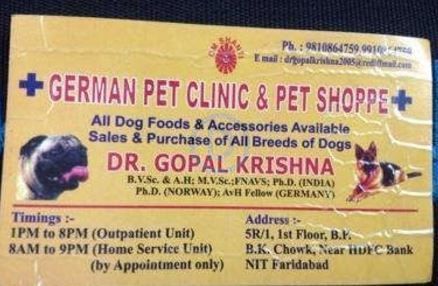 Dr. Gopal Krishna - Book Appointment, Consult Online, View Fees, Contact  Number, Feedbacks | Veterinarian in Faridabad