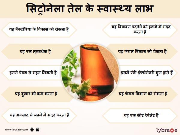 सिट्रोनेला तेल के स्वास्थ लाभ 