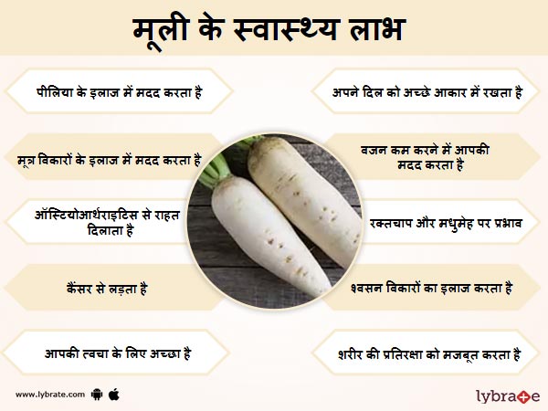 मूली के स्वास्थ लाभ 