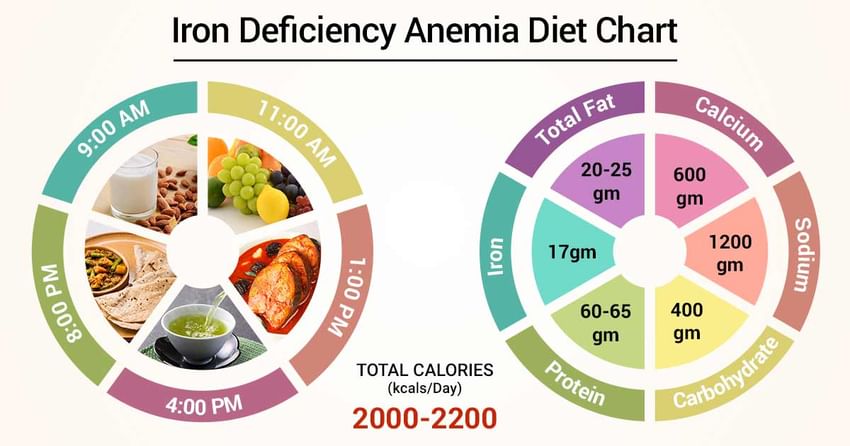 Diet Chart For iron deficiency anemia Patient, Iron ...